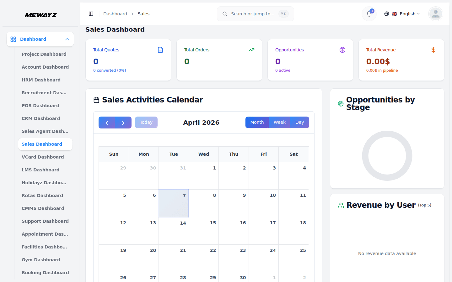 Mewayz Sales Pipeline — Sales dashboard
