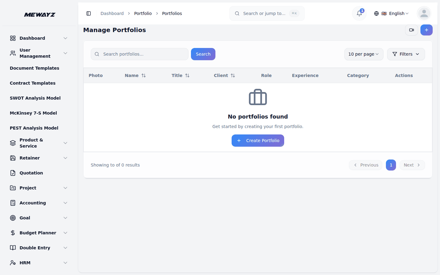 Mewayz Proposals — Proposals & portfolios