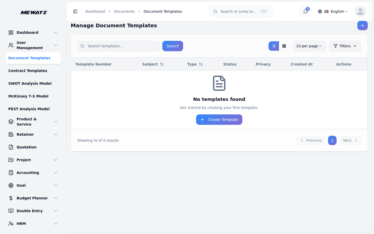Mewayz Document Templates — Document templates
