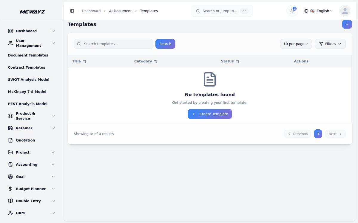 Mewayz AI Document Generator — AI templates