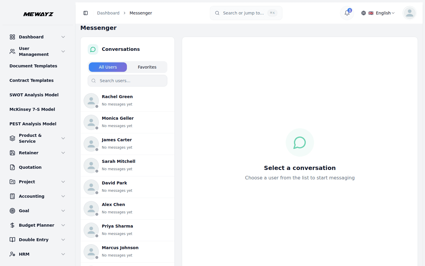 Mewayz Messenger — Team messenger