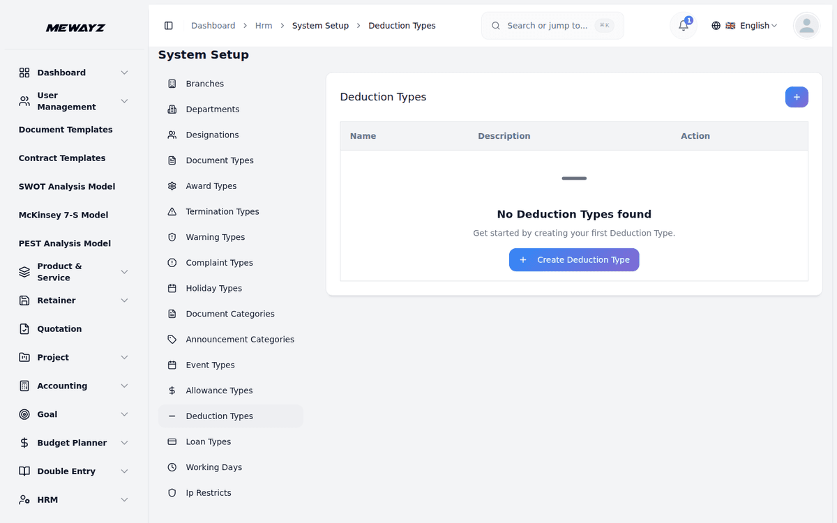 Mewayz Payroll — Deduction rules