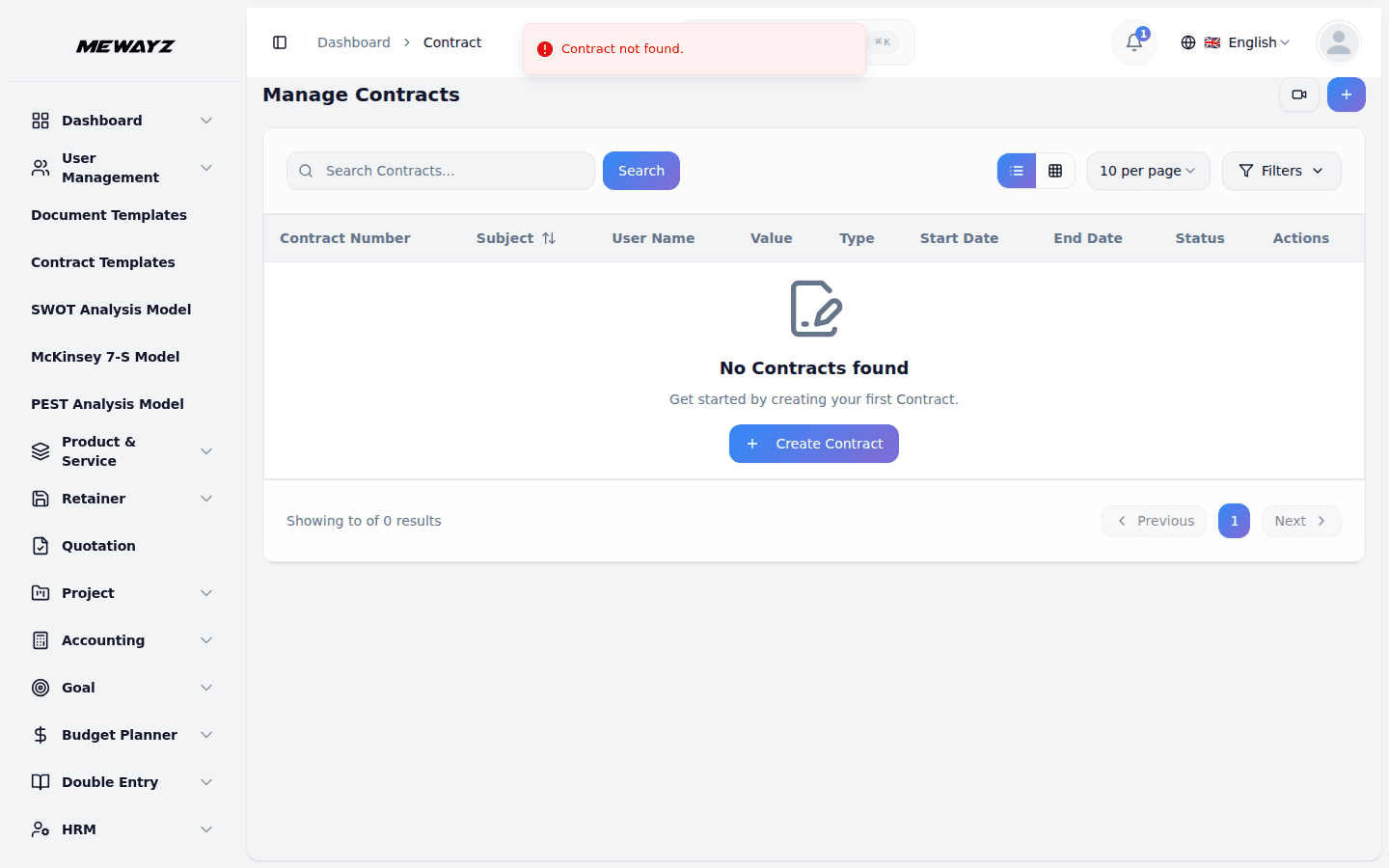 Mewayz Legal Case Management — Matter contracts