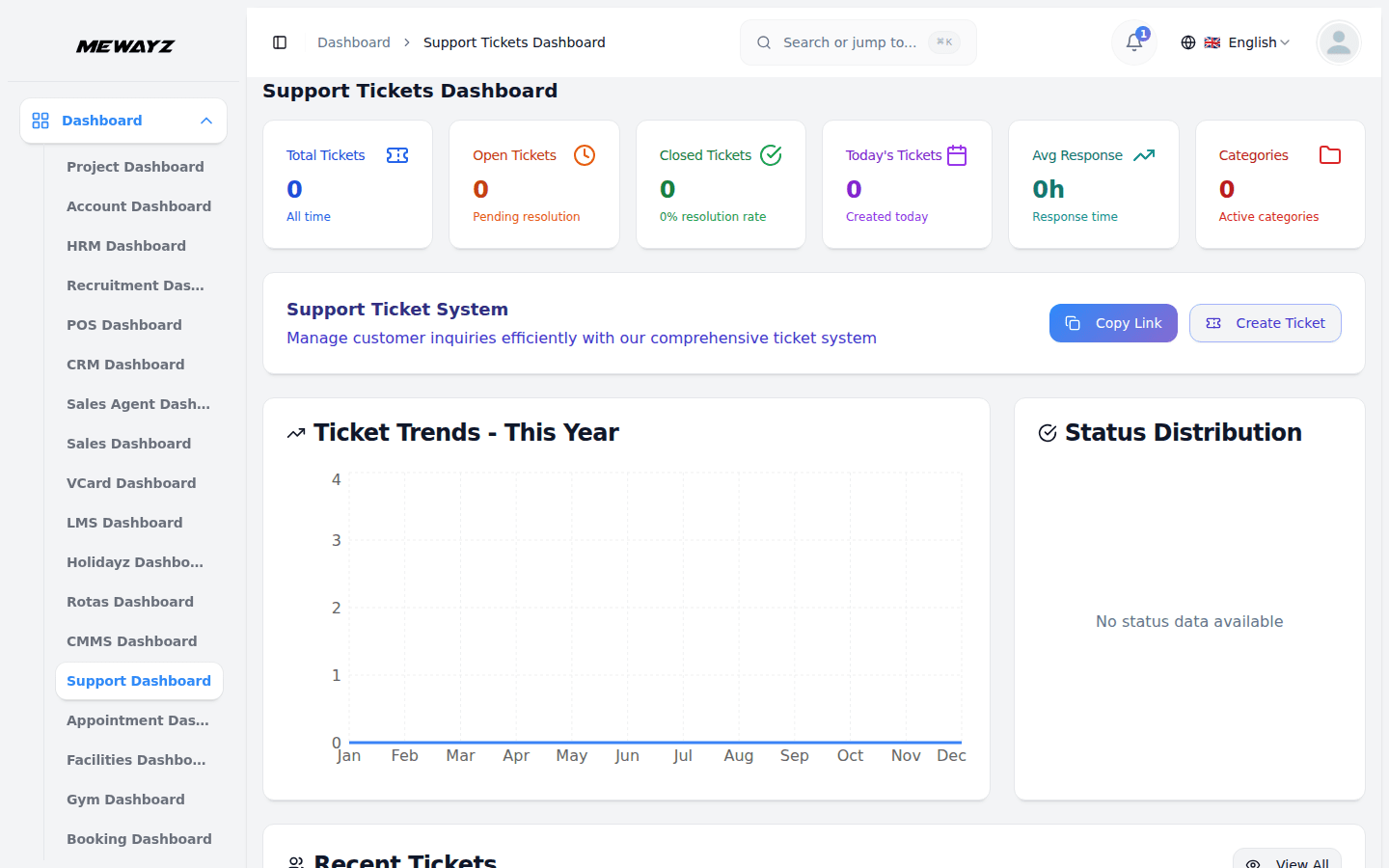 Mewayz Support & Ticketing module screenshot