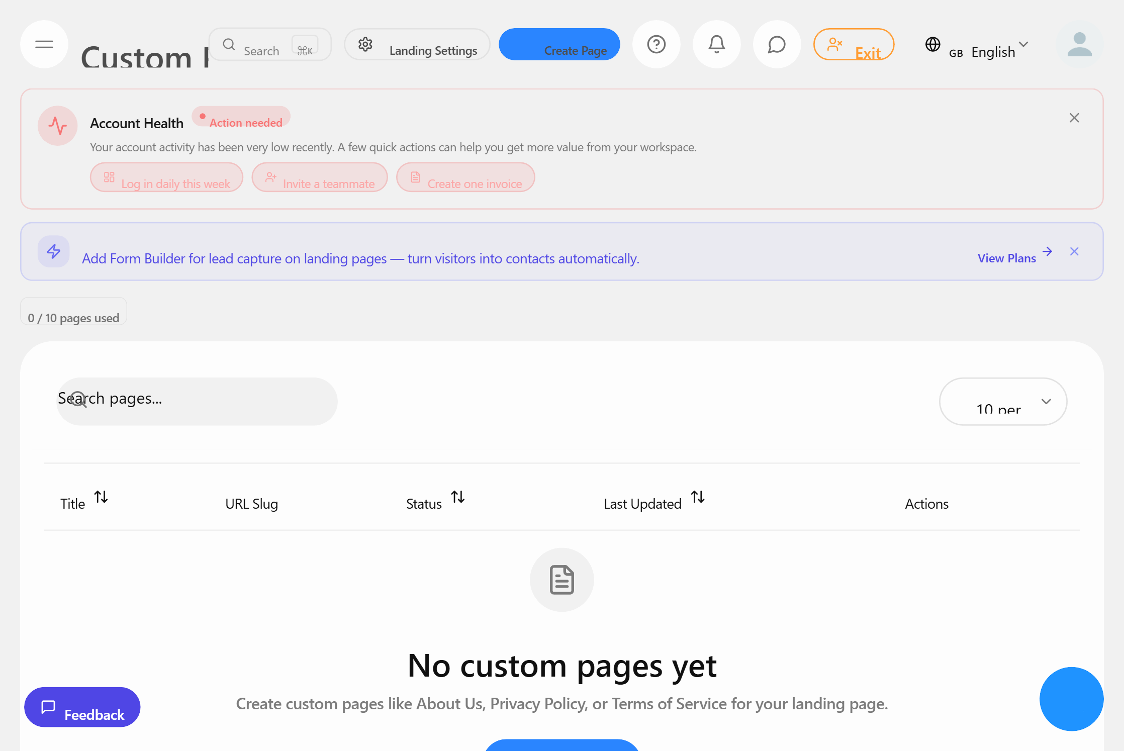 CMS de páginas personalizadas para revendedores