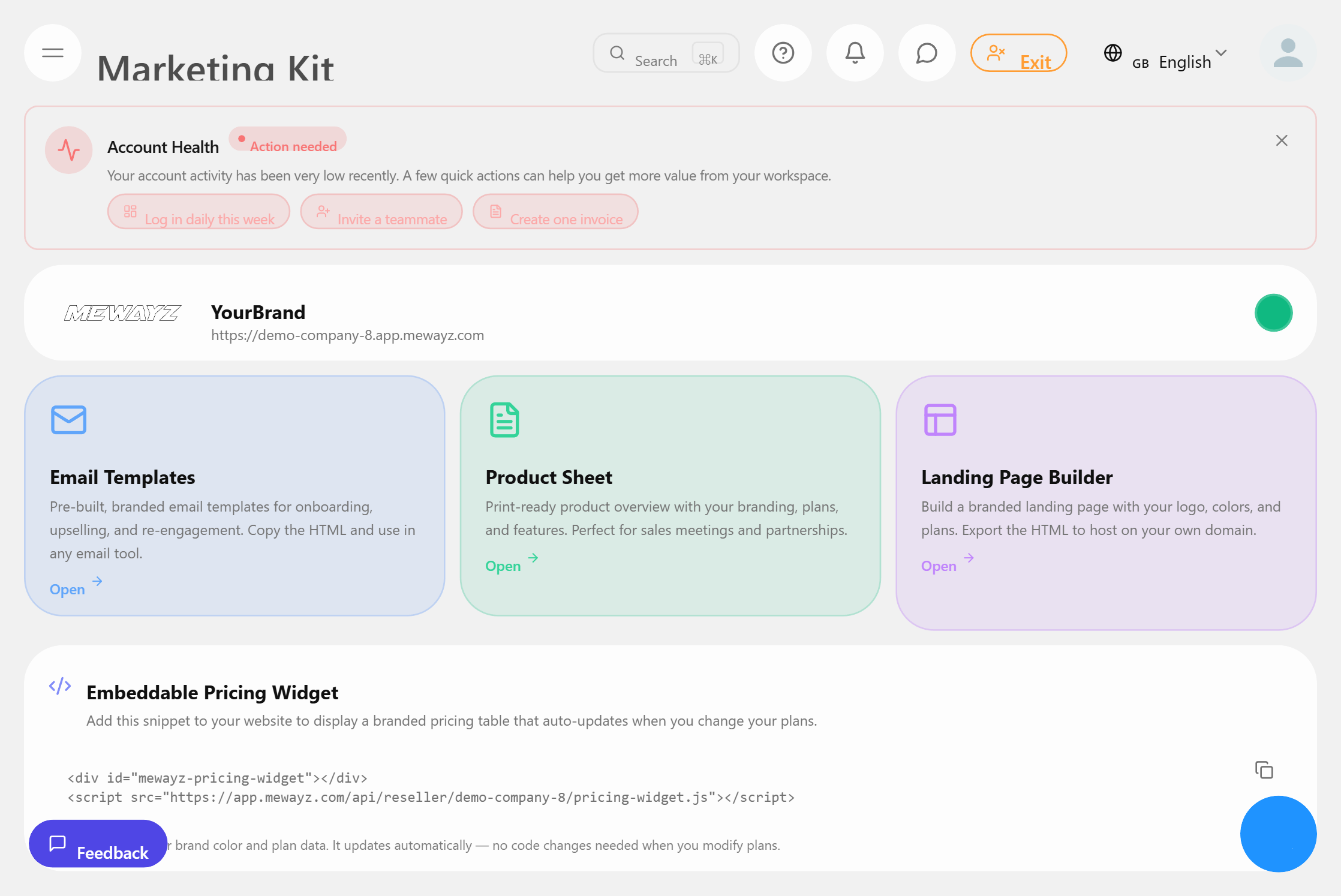 Kit de marketing white-label com recursos prontos